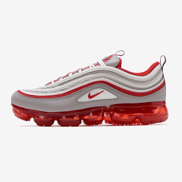 red and grey vapormax 97